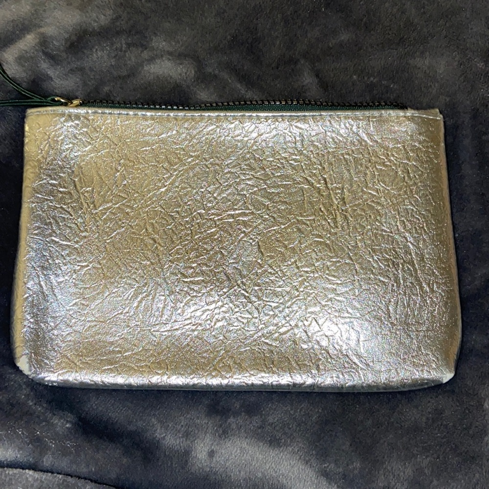 Silver Ipsy make up bag
